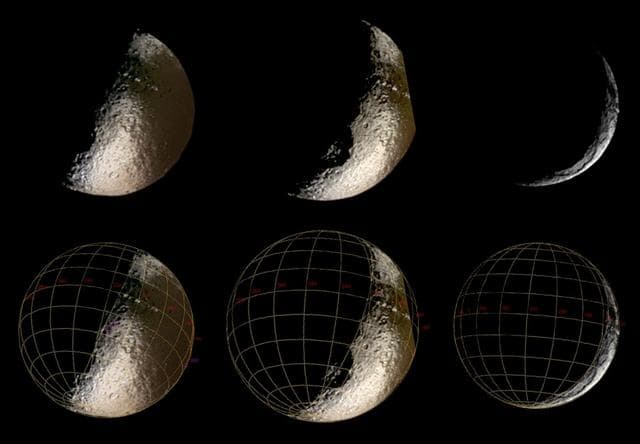 NASA image: Waning Iapetus