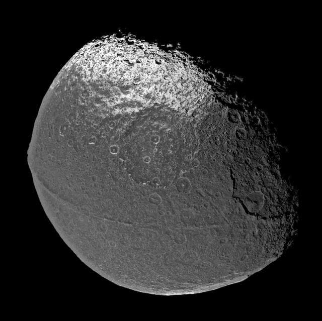 NASA image: Encountering Iapetus