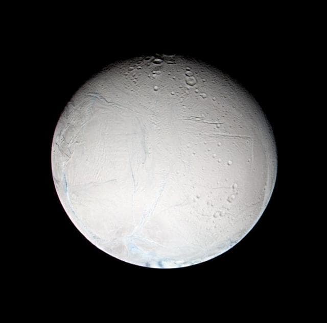 NASA image: False Color Look at Enceladus