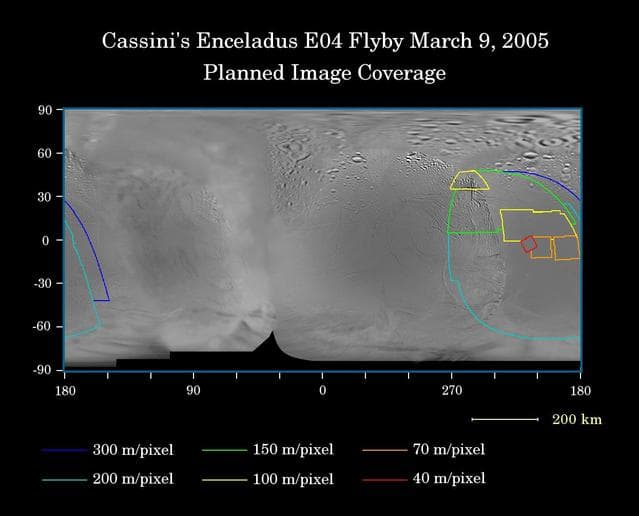 NASA image: Cassini Closest Enceladus Flyby