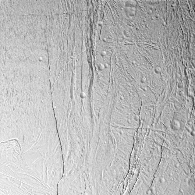 NASA image: Stressed-out Enceladus