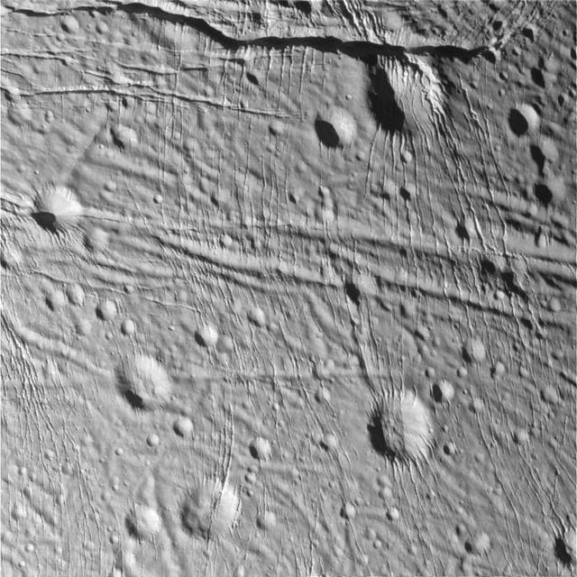 NASA image: Sliced-up Craters