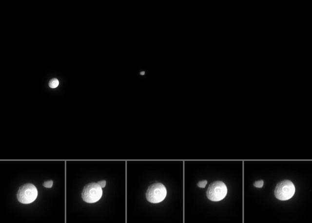 NASA image: Mimas Occults Janus
