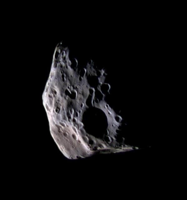 NASA image: Epimetheus: Up-Close and Colorful
