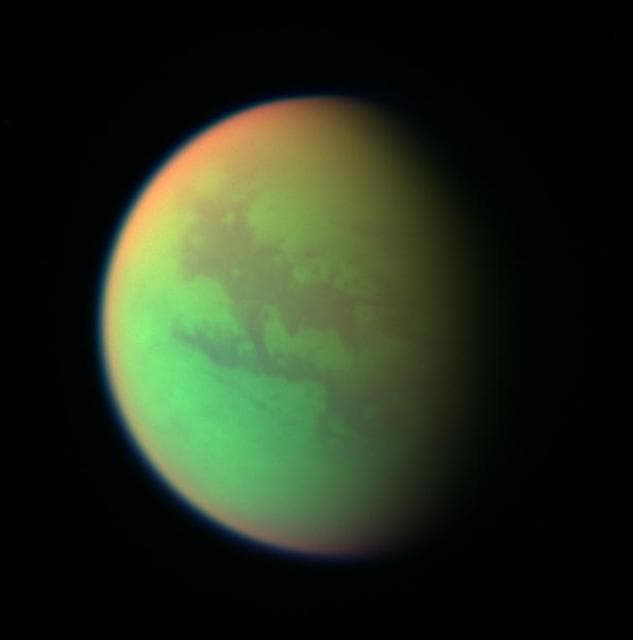 NASA image: Cassini Views of Titan: False Color Composite