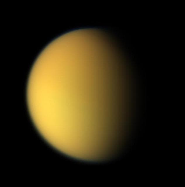 NASA image: Cassini View of Titan: Natural Color Composite