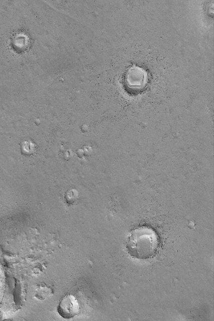 NASA image: Exhumed Craters
