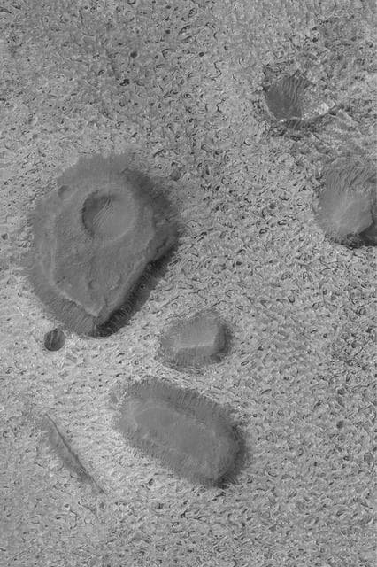 NASA image: Dark Mesas of Aram Chaos