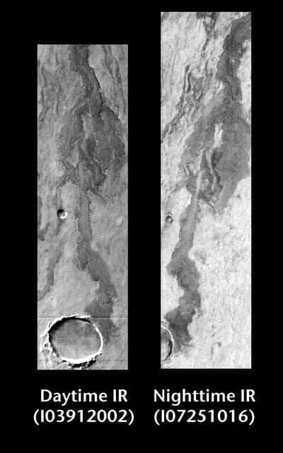 NASA image: Arsia Mons by Day and Night