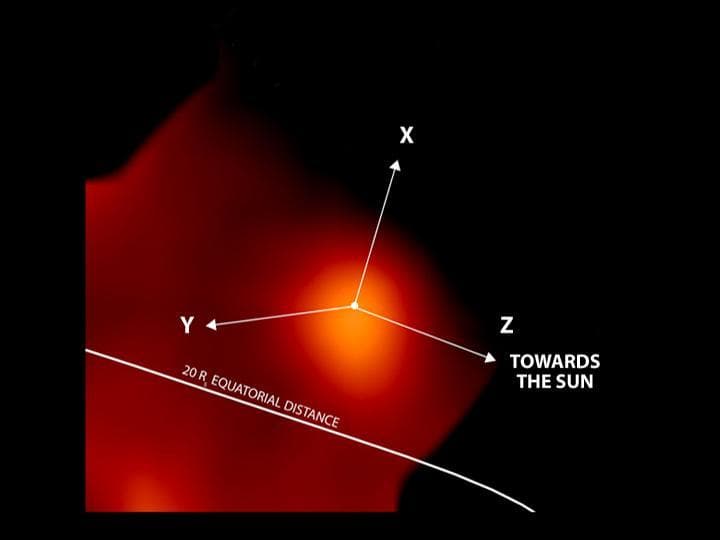 NASA image: Neutral Gas Cloud Around Titan