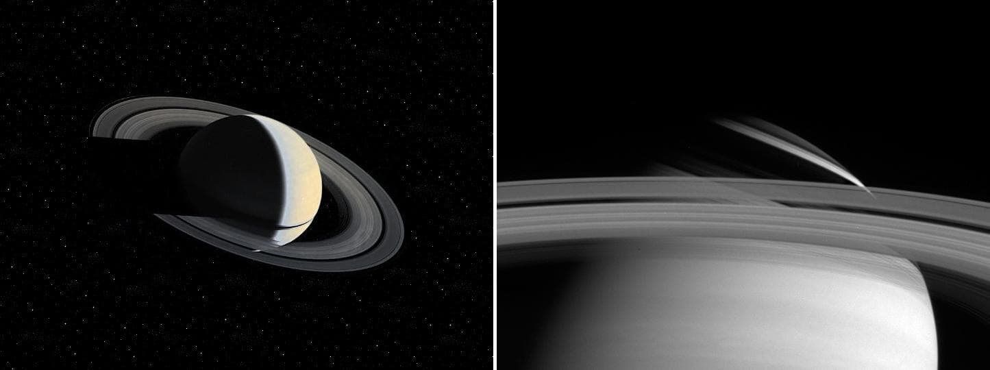 NASA image: Saturn Ring Shadow, Then and Now