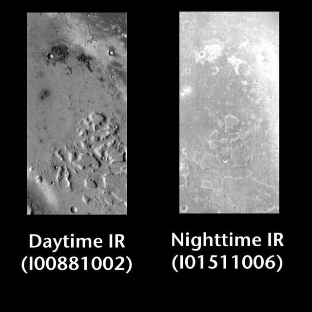 NASA image: Gusev Crater by Day and Night