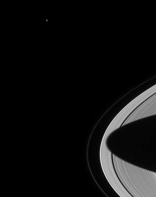 NASA image: Mimas Looks On