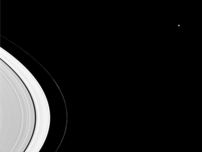 NASA image: Influence of Mimas