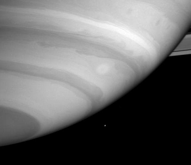 NASA image: Dwarfed by Storms