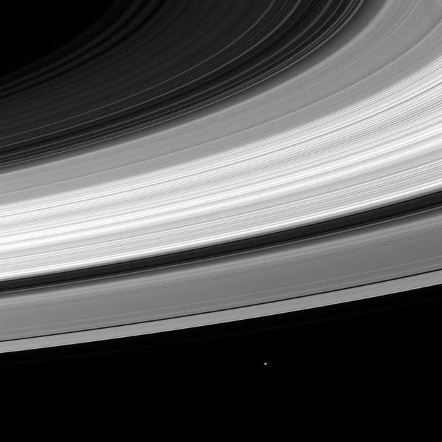 NASA image: Janus and Rings