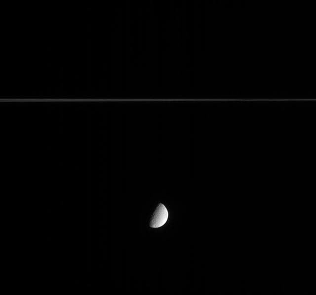 NASA image: Hanging Half-Moon