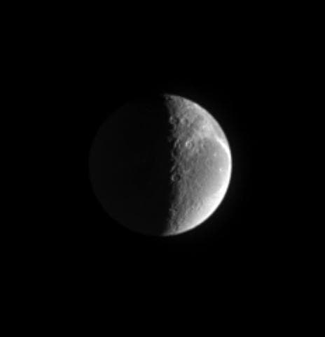 NASA image: Daybreak on Dione