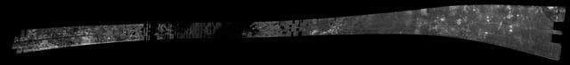 NASA image: Titan Radar Swath T-64 Flyby - Dec. 28, 2009