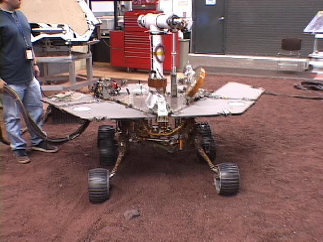 NASA image: Testing Spirit on Five Wheels