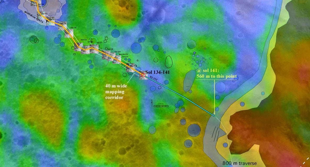 NASA image: Spirit Traverse Map