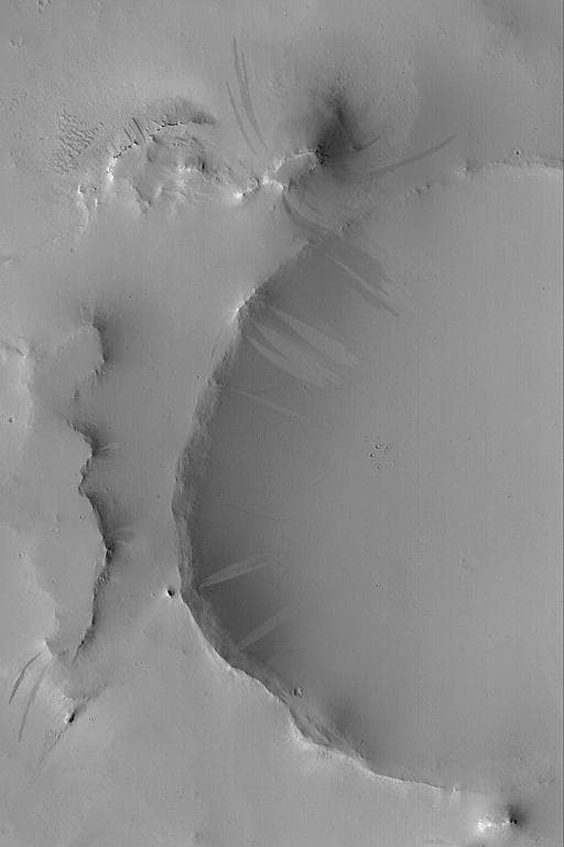 NASA image: Light and Dark Slope Streaks