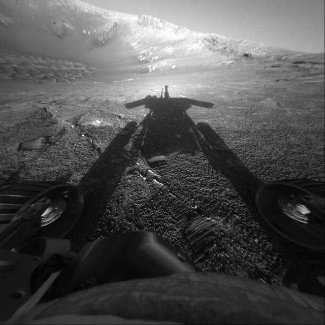 NASA image: Opportunity Catches its Shadow on Sol 180