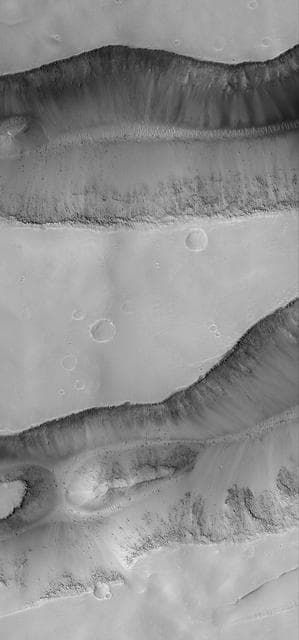 NASA image: Sirenum Fossae Troughs