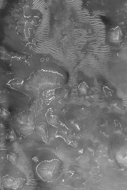 NASA image: Bright Layer Outcrops