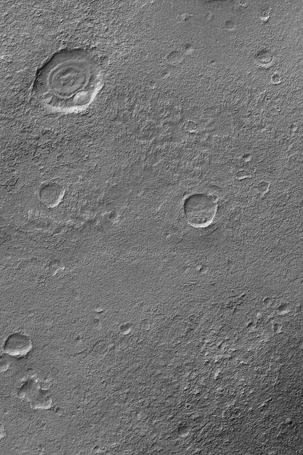 NASA image: Exhumed Craters near Kaiser