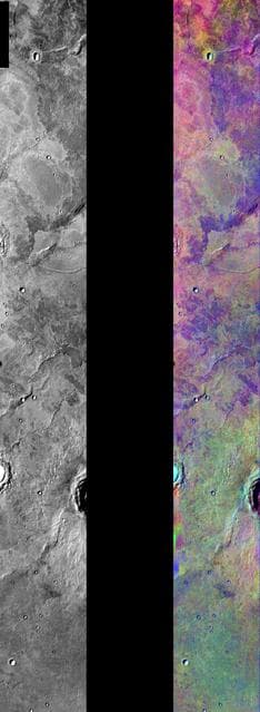 NASA image: Lava Flows in IR Color