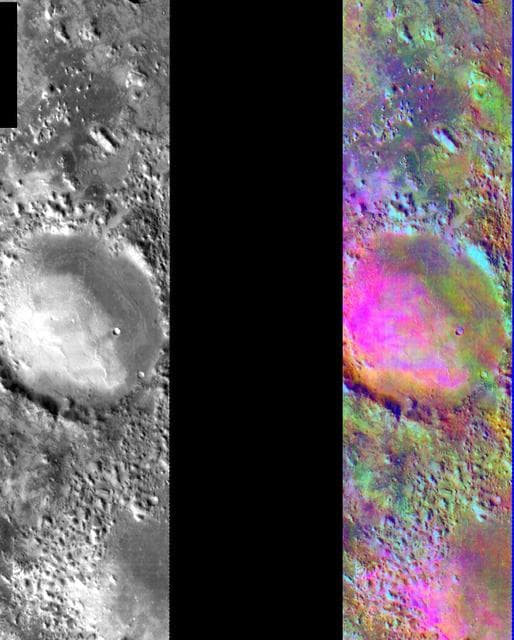 NASA image: Basaltic Crater in Color IR