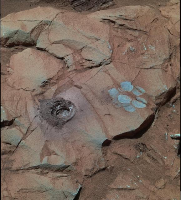 NASA image: Deep Hole in Clovis False Color