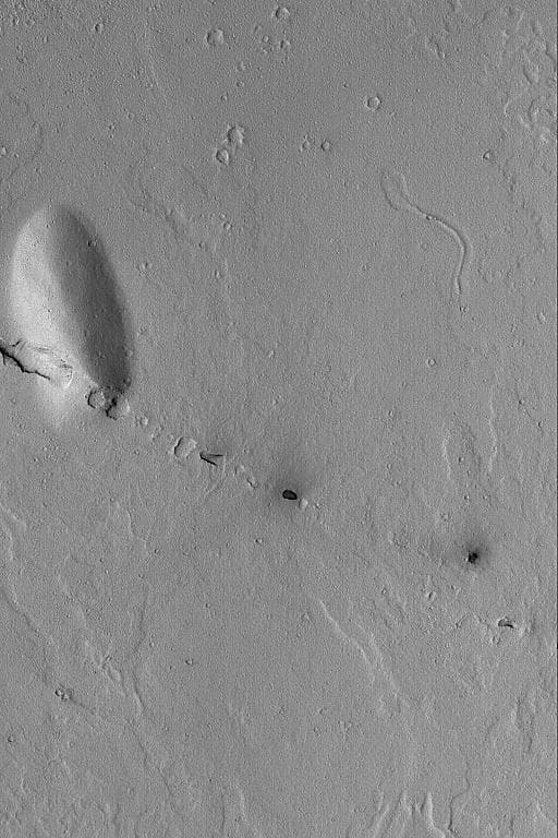NASA image: Cerberus Fossae Pits