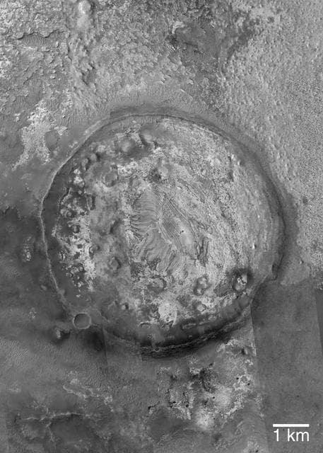 NASA image: Filled and Exhumed Crater