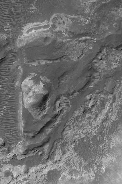 NASA image: Rock Outcrops near Hellas