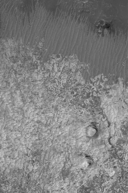 NASA image: Schiaparelli Sedimentary Rocks