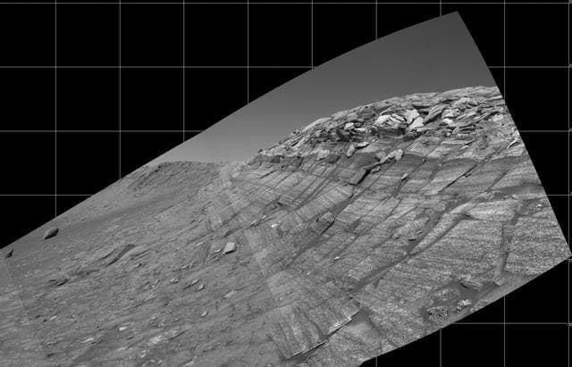 NASA image: At Base of 'Burns Cliff'