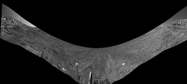 NASA image: Along Endurance Crater Inner Wall Right Eye