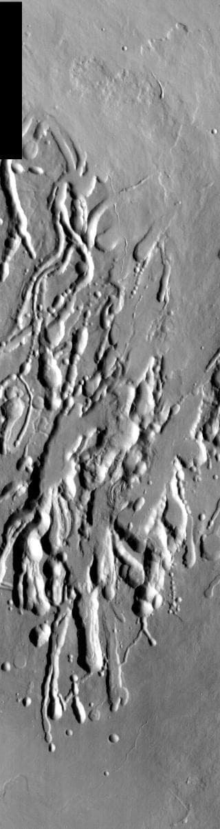 NASA image: Arsia Mons Collapse Pits in IR