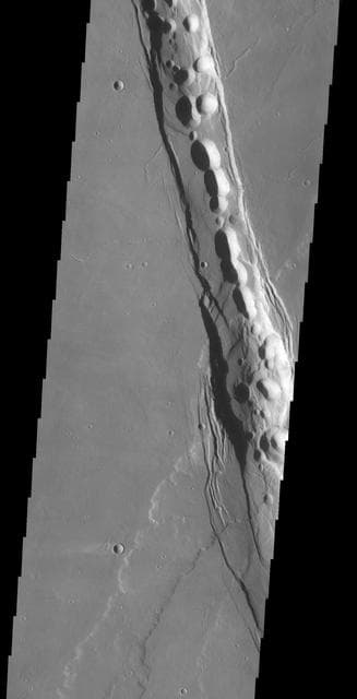 NASA image: Tractus Catena Collapse Pits