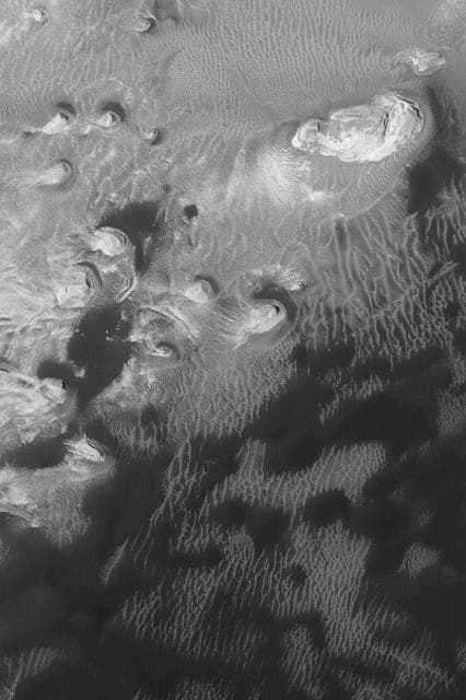 NASA image: Sedimentary Rocks and Dunes