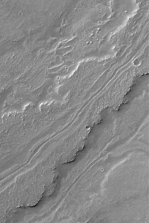 NASA image: Leveed Channel in Lava Flow