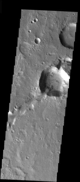 NASA image: Channel/Crater Interaction