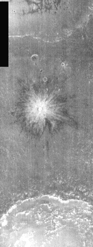 NASA image: Crater in Nighttime IR