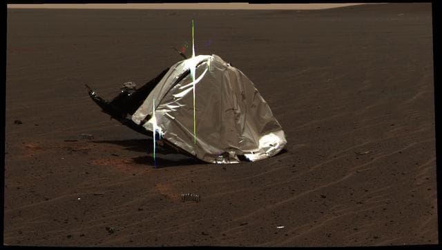 NASA image: Opportunity Heat Shield in Color, Sol 335