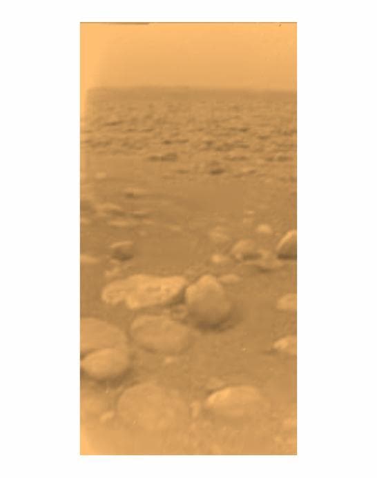 NASA image: First Color View of Titan Surface