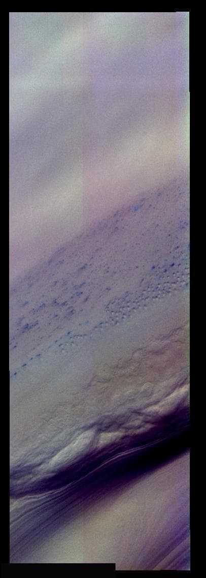 NASA image: Blue Polar Dunes In False Color