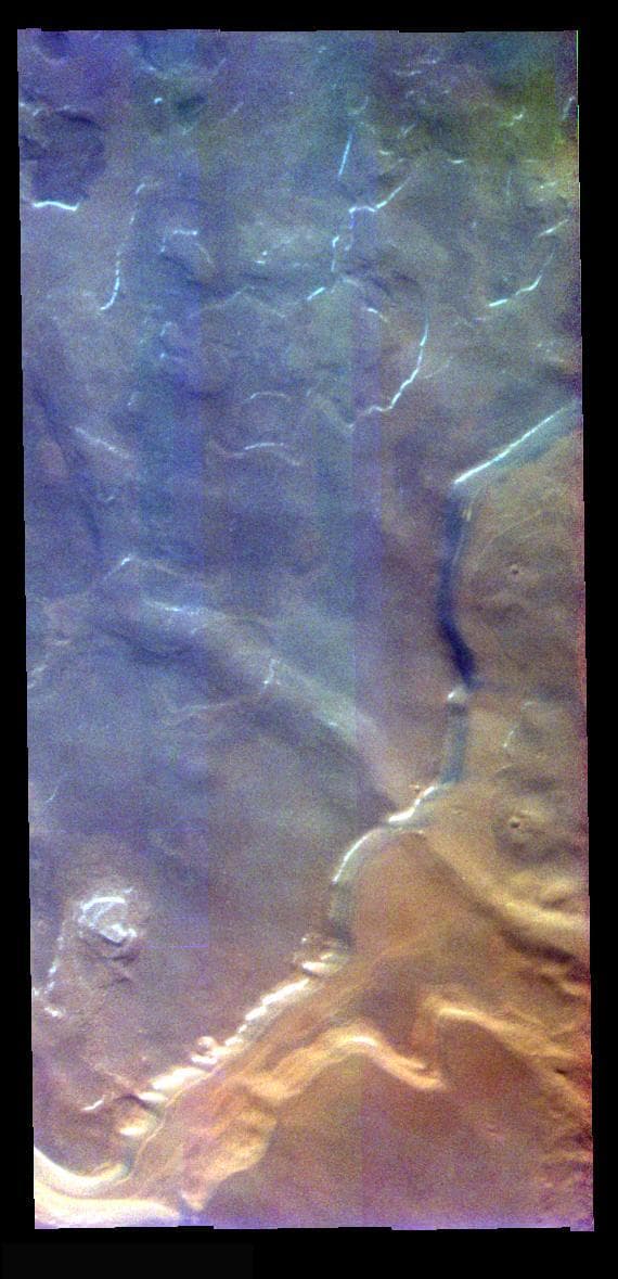 NASA image: Ice Surfaces In False Color
