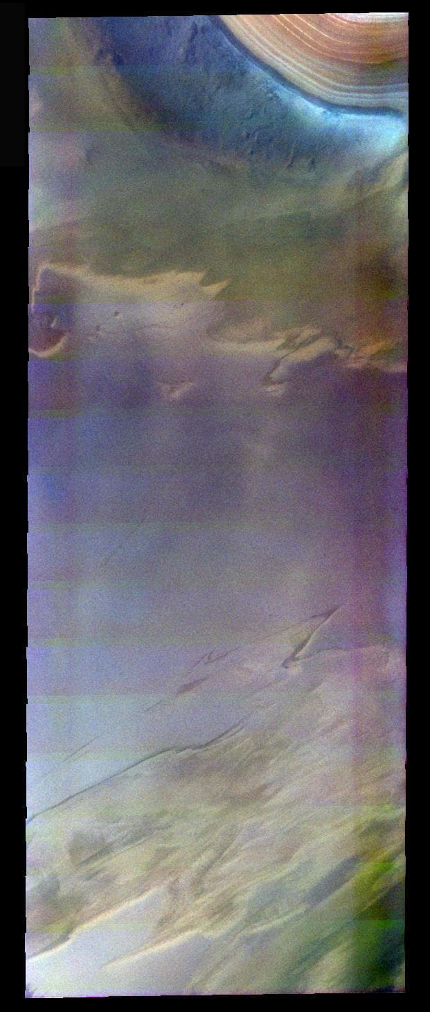 NASA image: Polar Layers in False Color